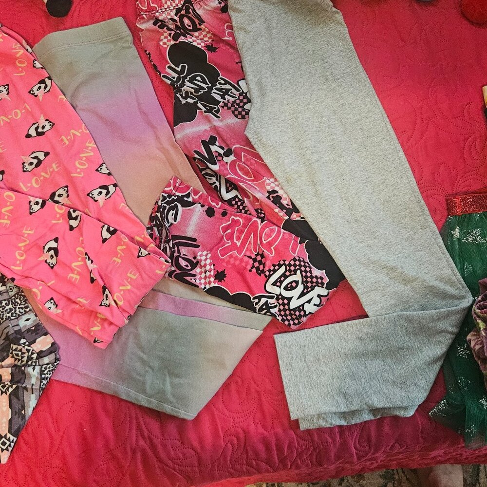 Girls leggings LOT   5 total